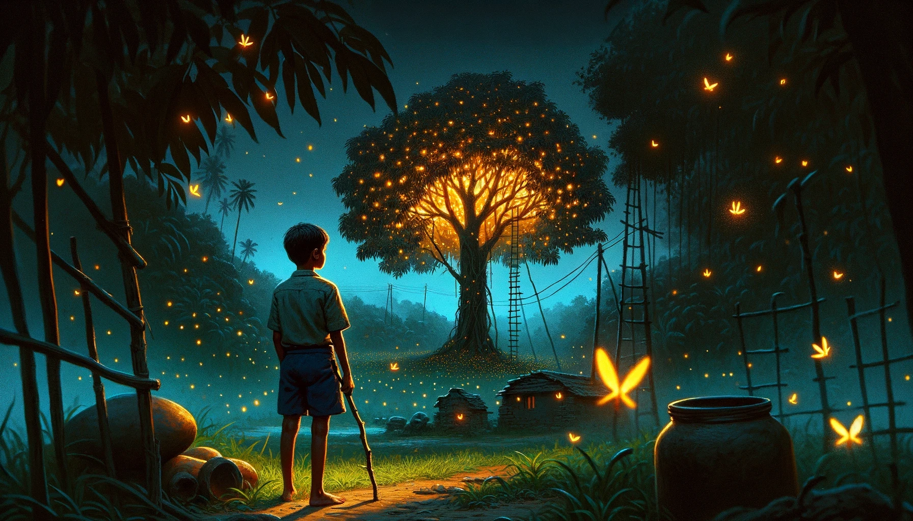 Fireflies, Flaming Trees, and a Child